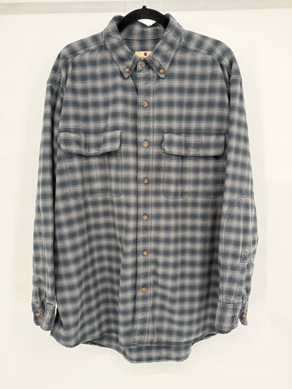 Woolrich Plaid Button Down Shirt XL Flannel Outdoor‎ Workwear Lumberjack Cotton